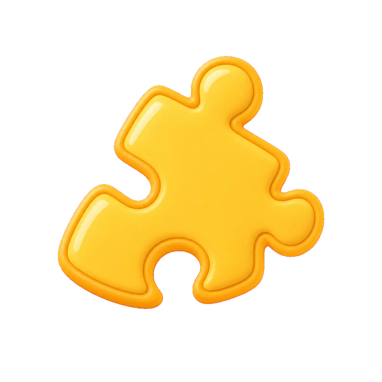 Golden puzzle piece illustration